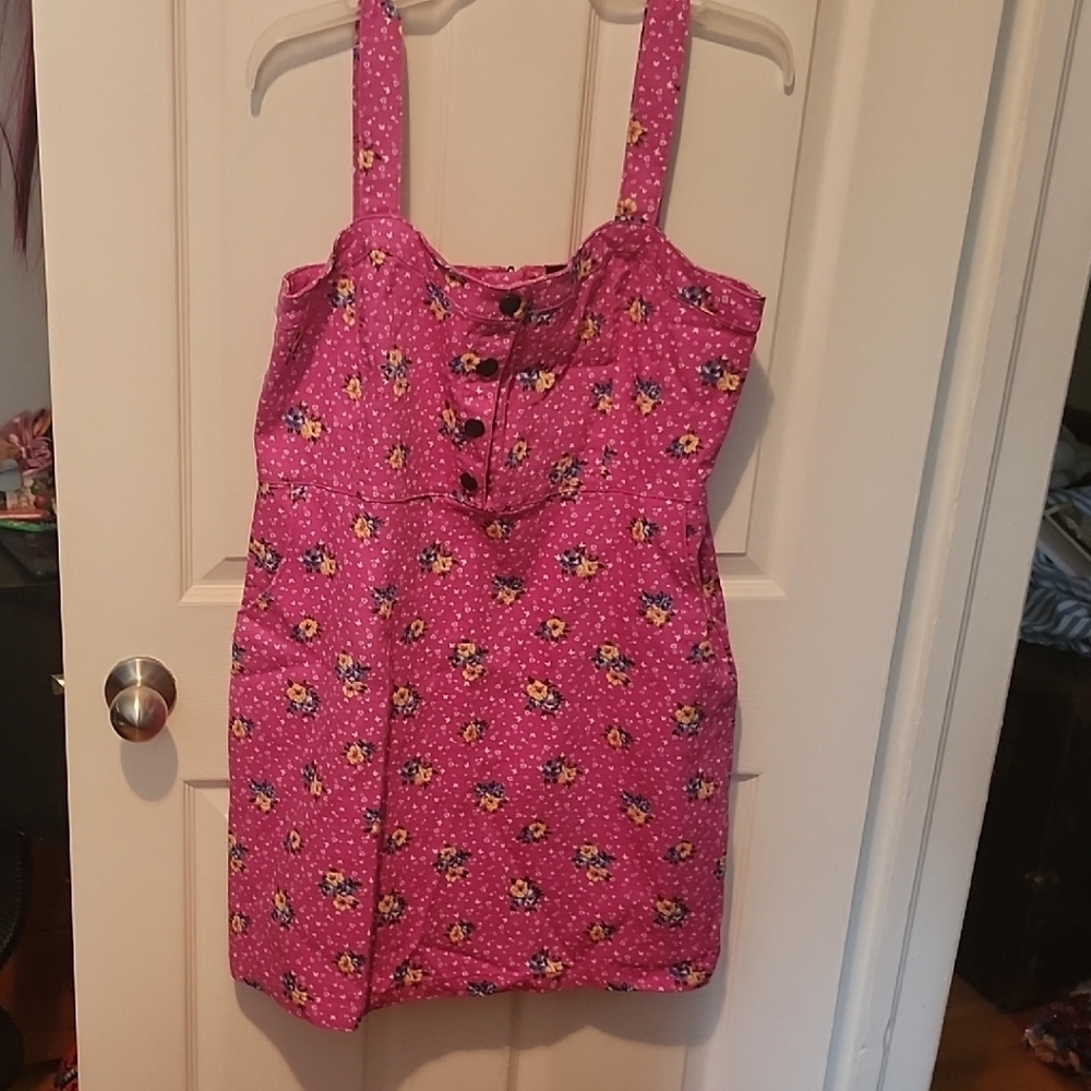 NOBO Pink Floral Sleeveless Mini Dress